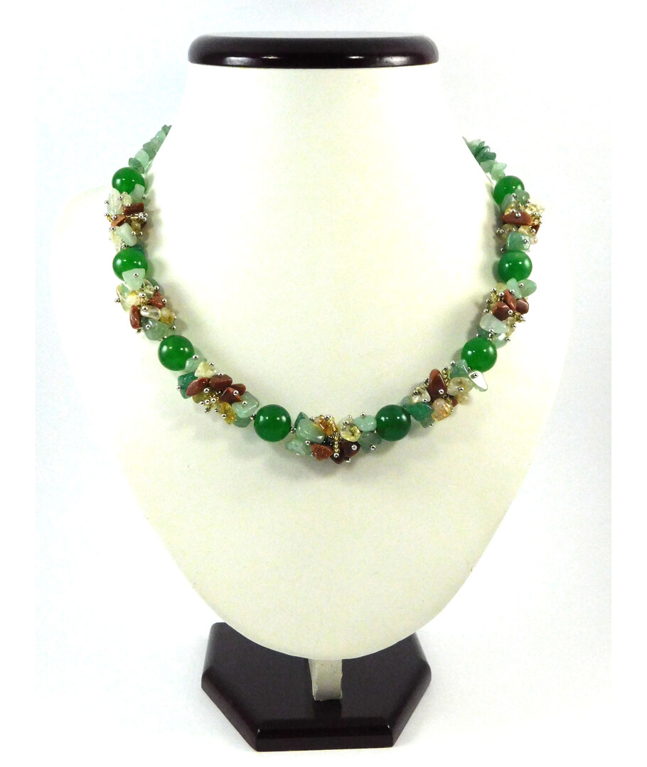 Exclusive necklace "Autumn Day" Jade