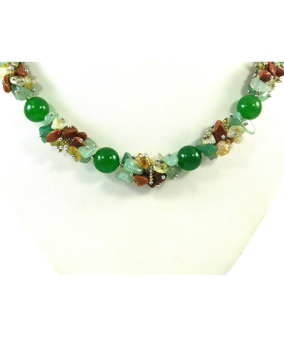 Exclusive necklace "Autumn Day" Jade