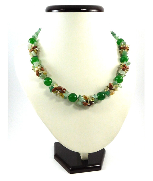 Exclusive necklace "Autumn Day" Jade