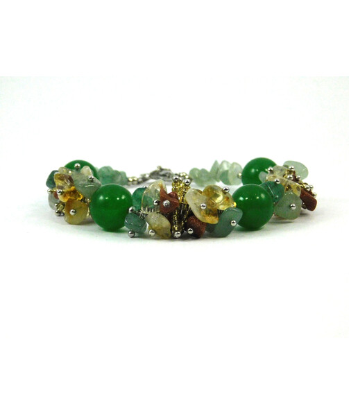 Exclusive bracelet "Autumn Day" Jade, Citrine, Aventurine