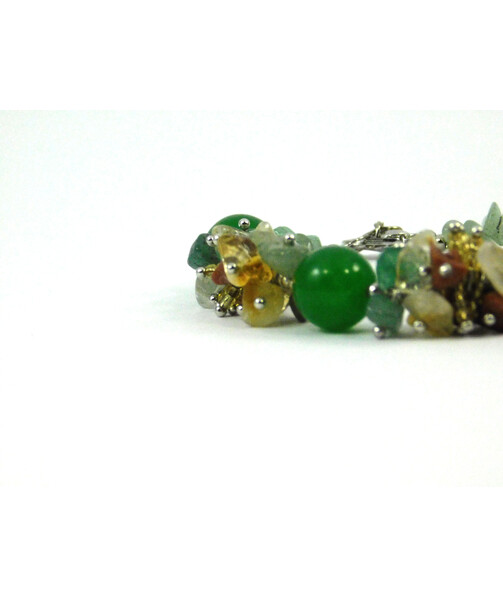 Exclusive bracelet "Autumn Day" Jade, Citrine, Aventurine