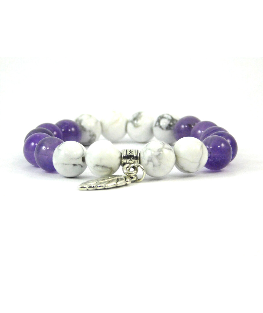 Exclusive bracelet Leaf, Caholong, Amethyst