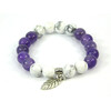 Exclusive bracelet Leaf, Caholong, Amethyst