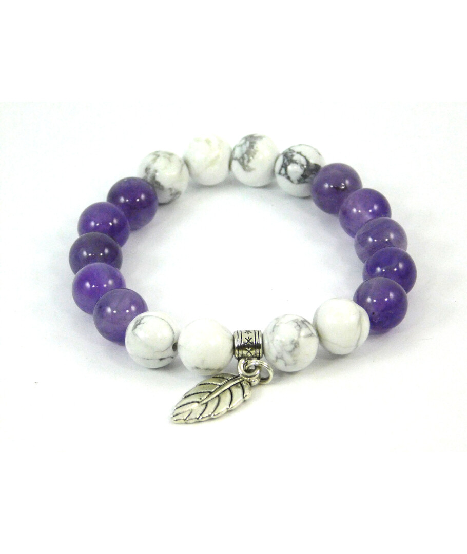 Exclusive bracelet Leaf, Caholong, Amethyst