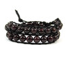 Exclusive bracelet double &quot;Chan Lu&quot; Garnet