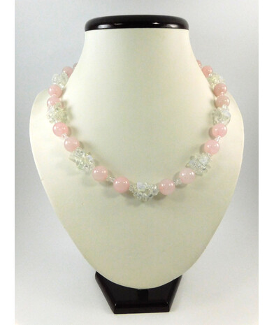 Exclusive necklace "Magic" Rose quartz