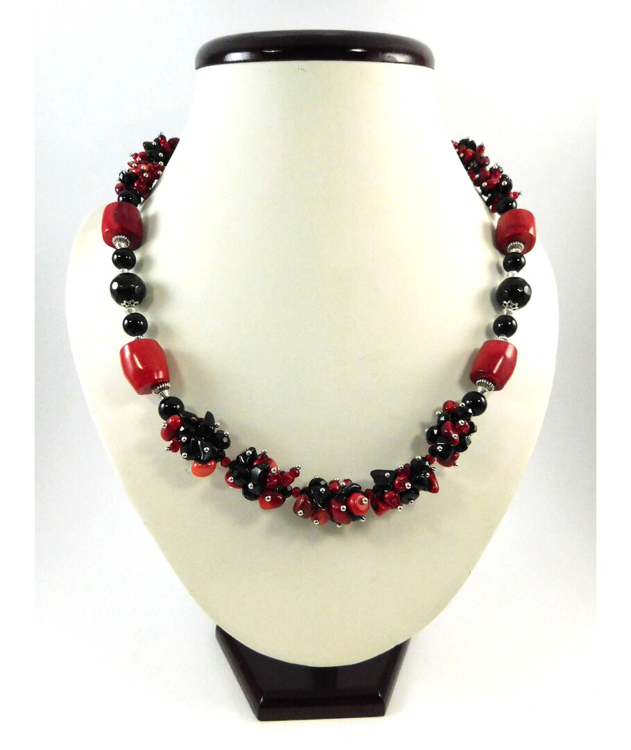 Exclusive necklace "Coral extravaganza" Coral (Collection "Colors")