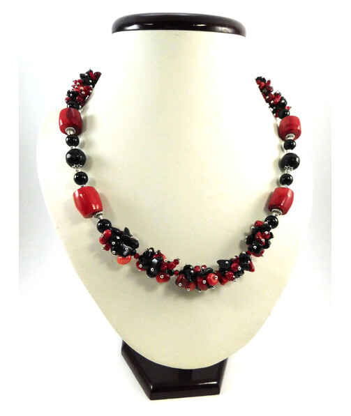 Exclusive necklace "Coral extravaganza" Coral (Collection "Colors")