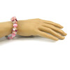 Exclusive bracelet &quot;Pink glow&quot;, Cat&#039;s eye, Chalcedony