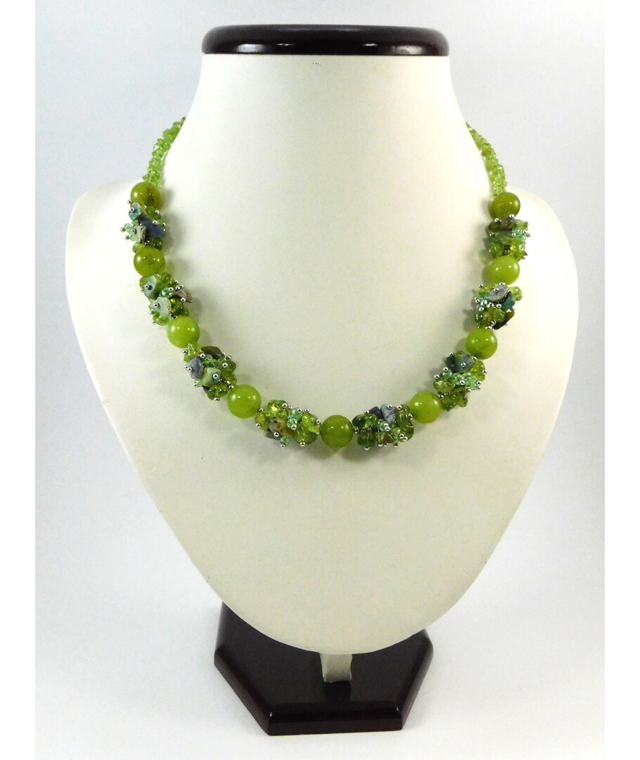 Exclusive necklace "Laminaria" Jadeite