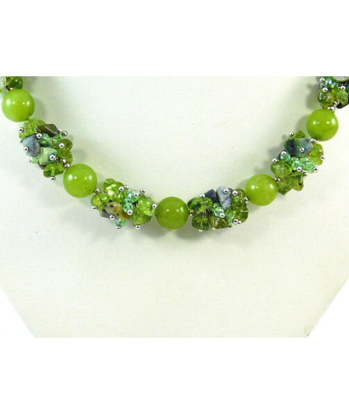 Exclusive necklace "Laminaria" Jadeite