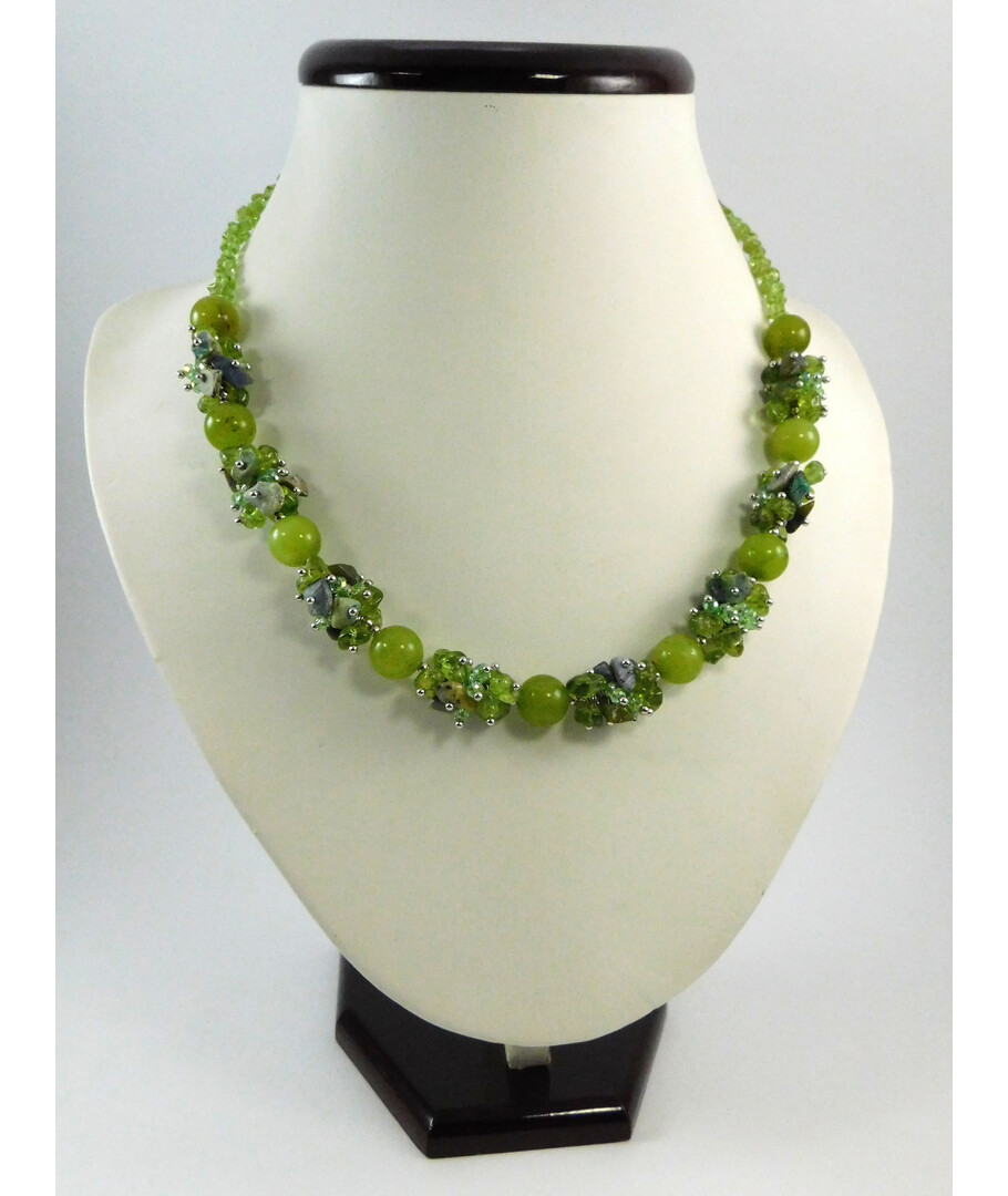 Exclusive necklace "Laminaria" Jadeite