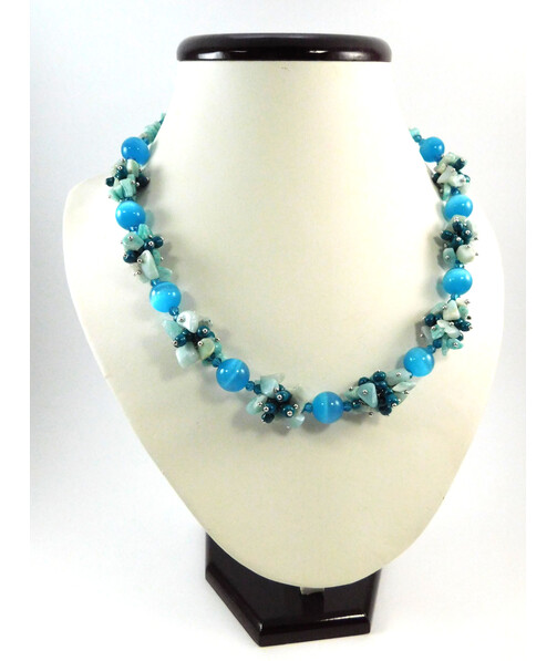 Exclusive necklace "Morning Sky" Cat's eye ("Colors" Collection)