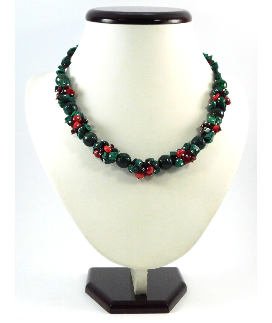 Exclusive necklace "Magic Viburnum" Agate ("Colors" Collection)