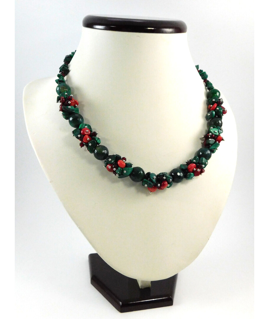 Exclusive necklace "Magic Viburnum" Agate ("Colors" Collection)