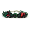 Exclusive bracelet &quot;Magic Viburnum&quot;, Agate, Malachite, Coral