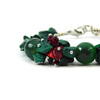 Exclusive bracelet &quot;Magic Viburnum&quot;, Agate, Malachite, Coral