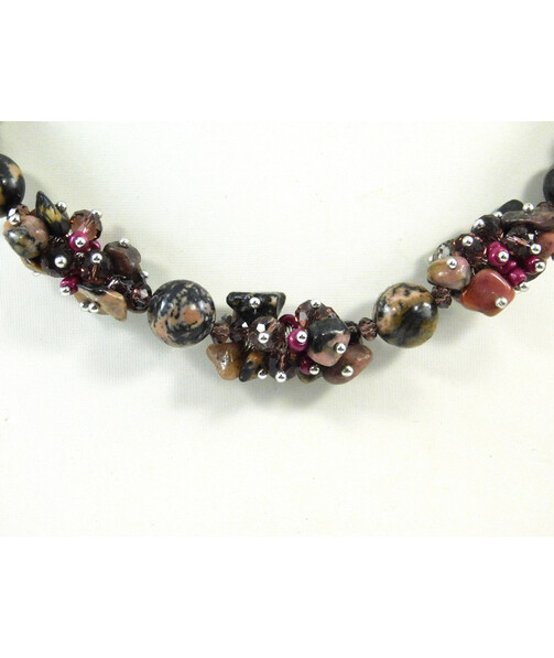 Exclusive necklace "Rhodonite Valley"