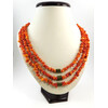 Exclusive necklace &quot;Orange coral crumb&quot; 5 rows (&quot;Ethnic&quot; collection)