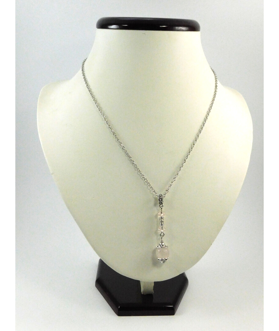 Exclusive pendant Rose quartz facet