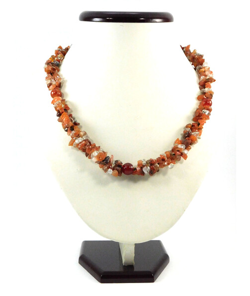 Exclusive necklace "Carnelian Crumb" ("Colors" Collection)