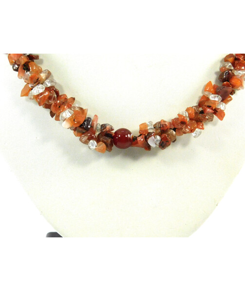 Exclusive necklace "Carnelian Crumb" ("Colors" Collection)