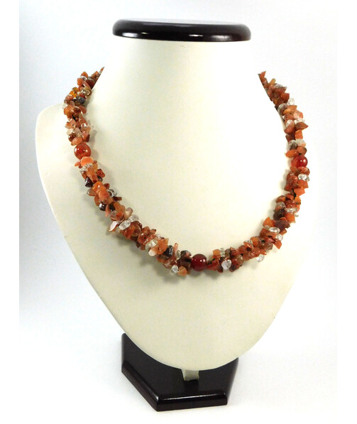 Exclusive necklace "Carnelian Crumb" ("Colors" Collection)