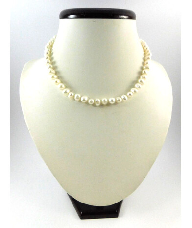 Necklace White pearls 7mm 45cm