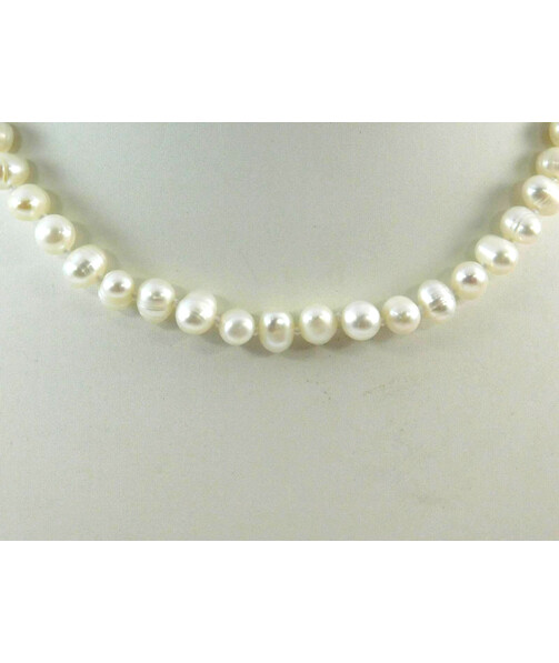 Necklace White pearls 7mm 45cm