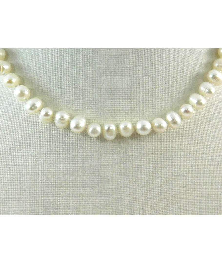 Necklace White pearls 7mm 45cm