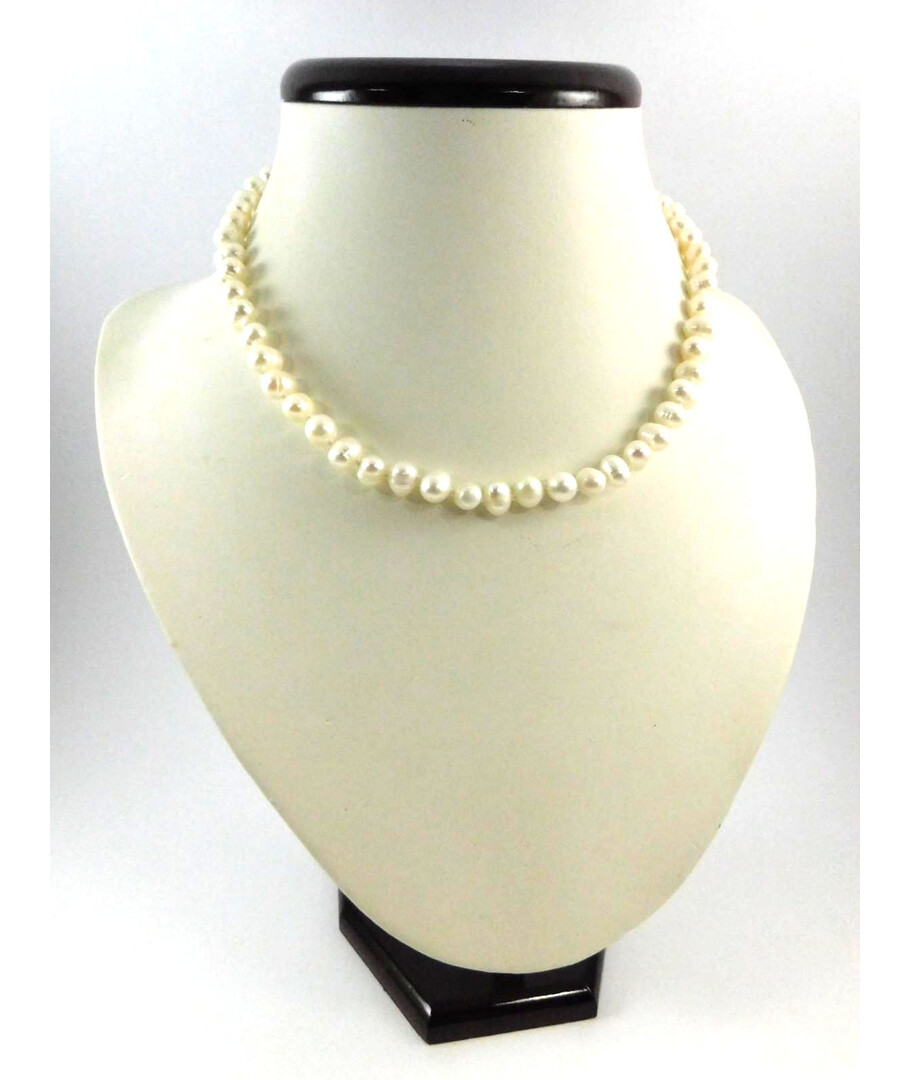 Necklace White pearls 7mm 45cm