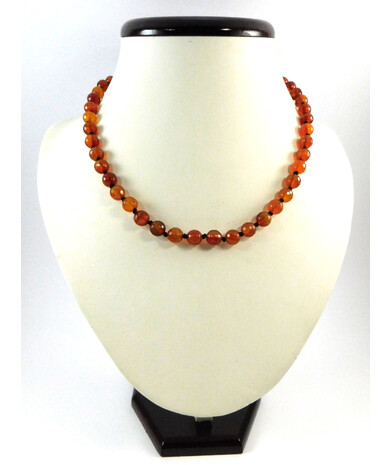 Necklace Carnelian facet