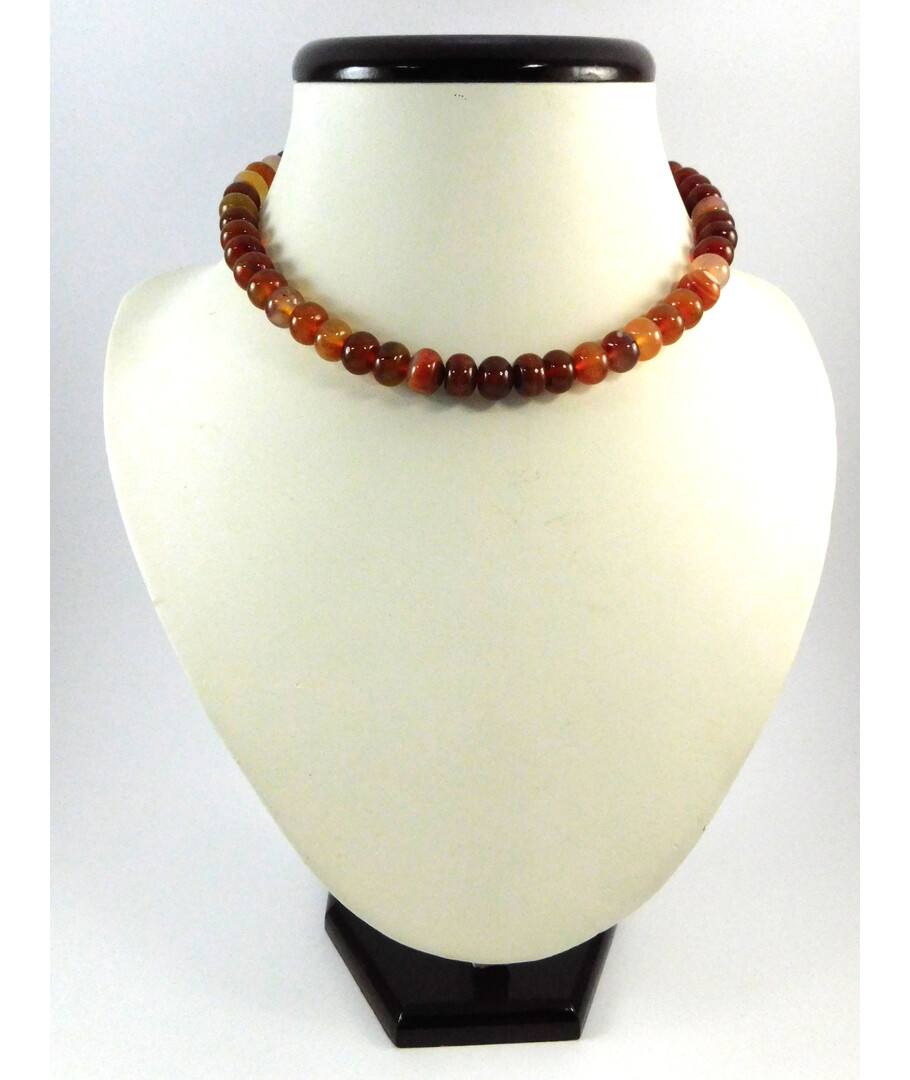 Carnelian rondel necklace