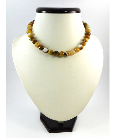 Agate face autumn necklace