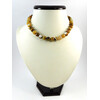 Agate face autumn necklace