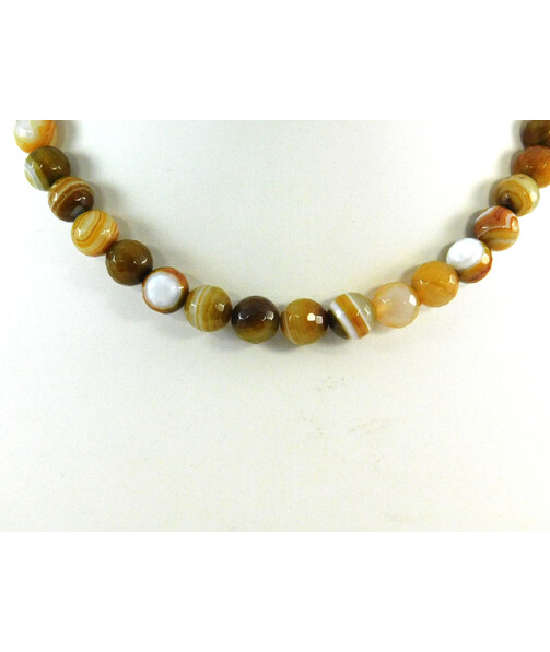 Agate face autumn necklace