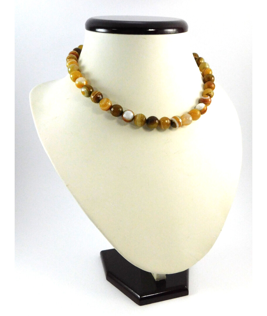 Agate face autumn necklace