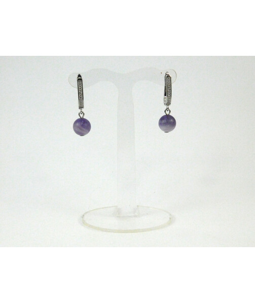 Exclusive matte Amethyst earrings