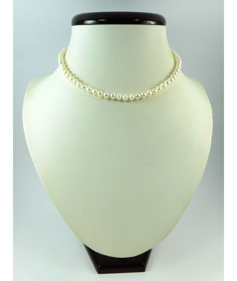 Necklace White pearls 5mm 40cm