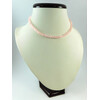 Faceted rose quartz necklace