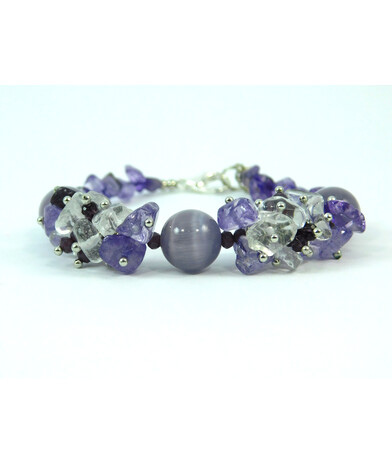 Exclusive bracelet "Purple dreams", Cat's eye