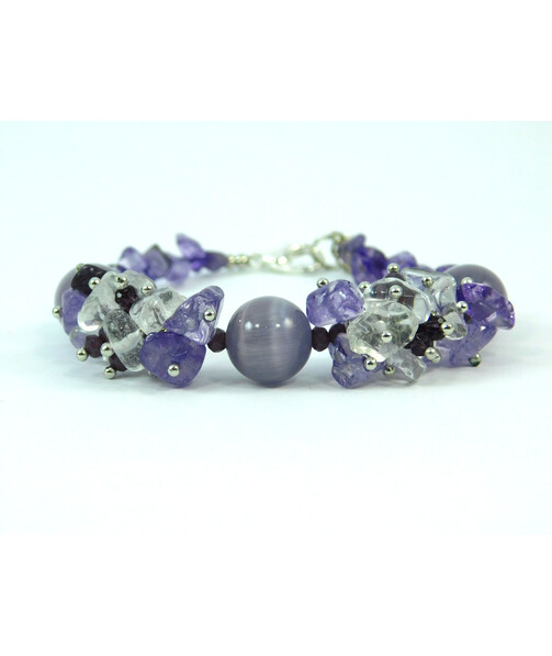 Exclusive bracelet "Purple dreams", Cat's eye