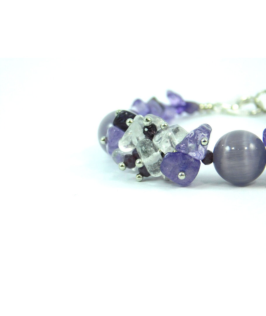 Exclusive bracelet "Purple dreams", Cat's eye