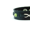 Exclusive leather bracelet &quot;Infinity&quot;, Agate