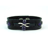 Exclusive leather bracelet &quot;Infinity&quot;. Amethyst