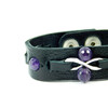 Exclusive leather bracelet &quot;Infinity&quot;. Amethyst