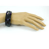 Exclusive leather bracelet &quot;Infinity&quot;. Amethyst