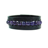 Exclusive leather bracelet Amethyst facet