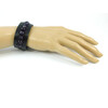 Exclusive leather bracelet Amethyst facet