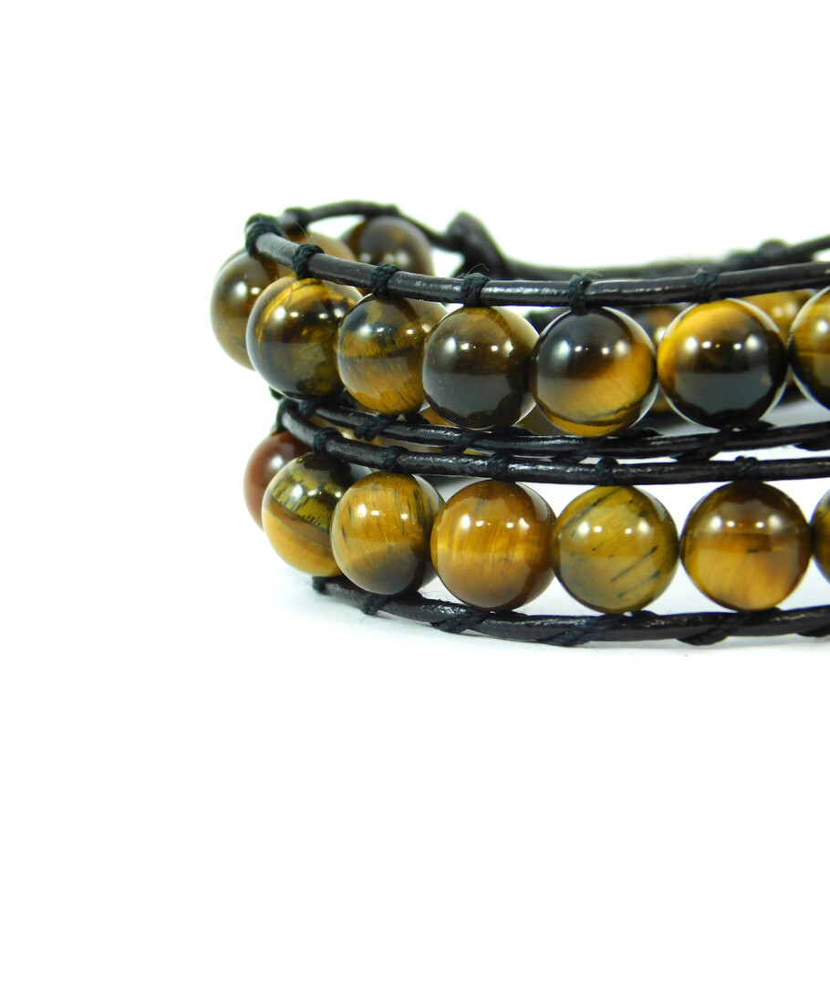 Exclusive double bracelet "Chan Lu" Tiger's eye